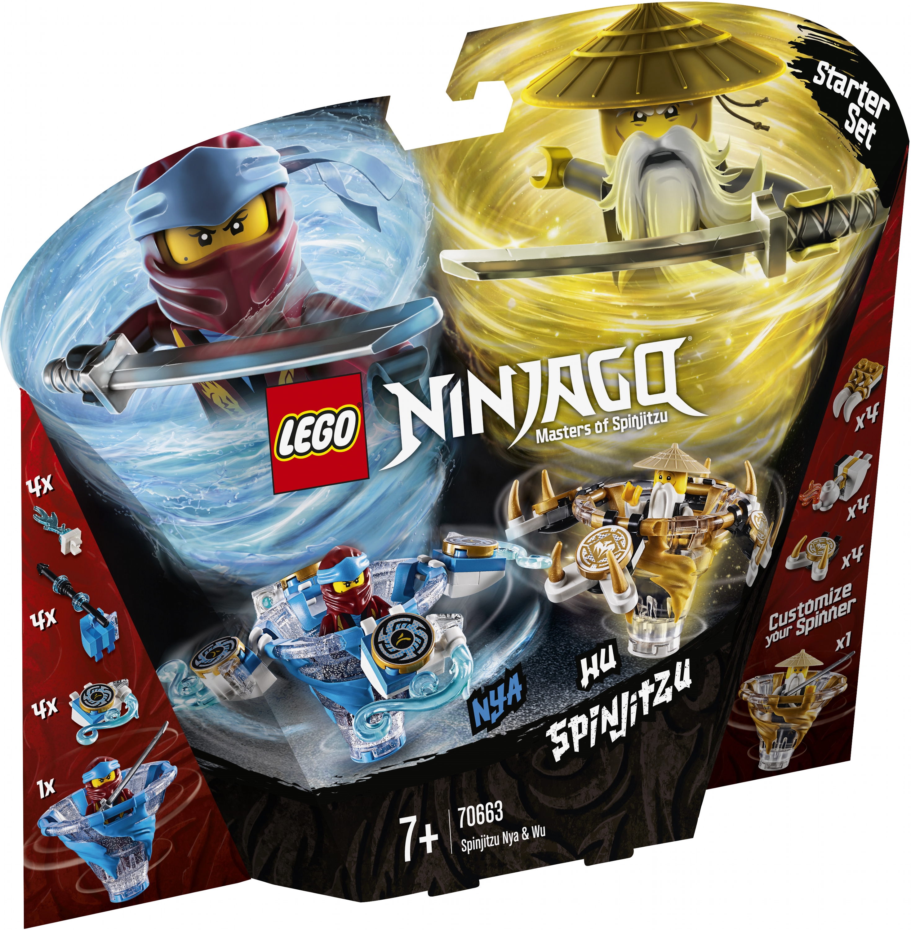 Конструктор LEGO NINJAGO Ния и Ву: мастера Кружитцу 227 деталей