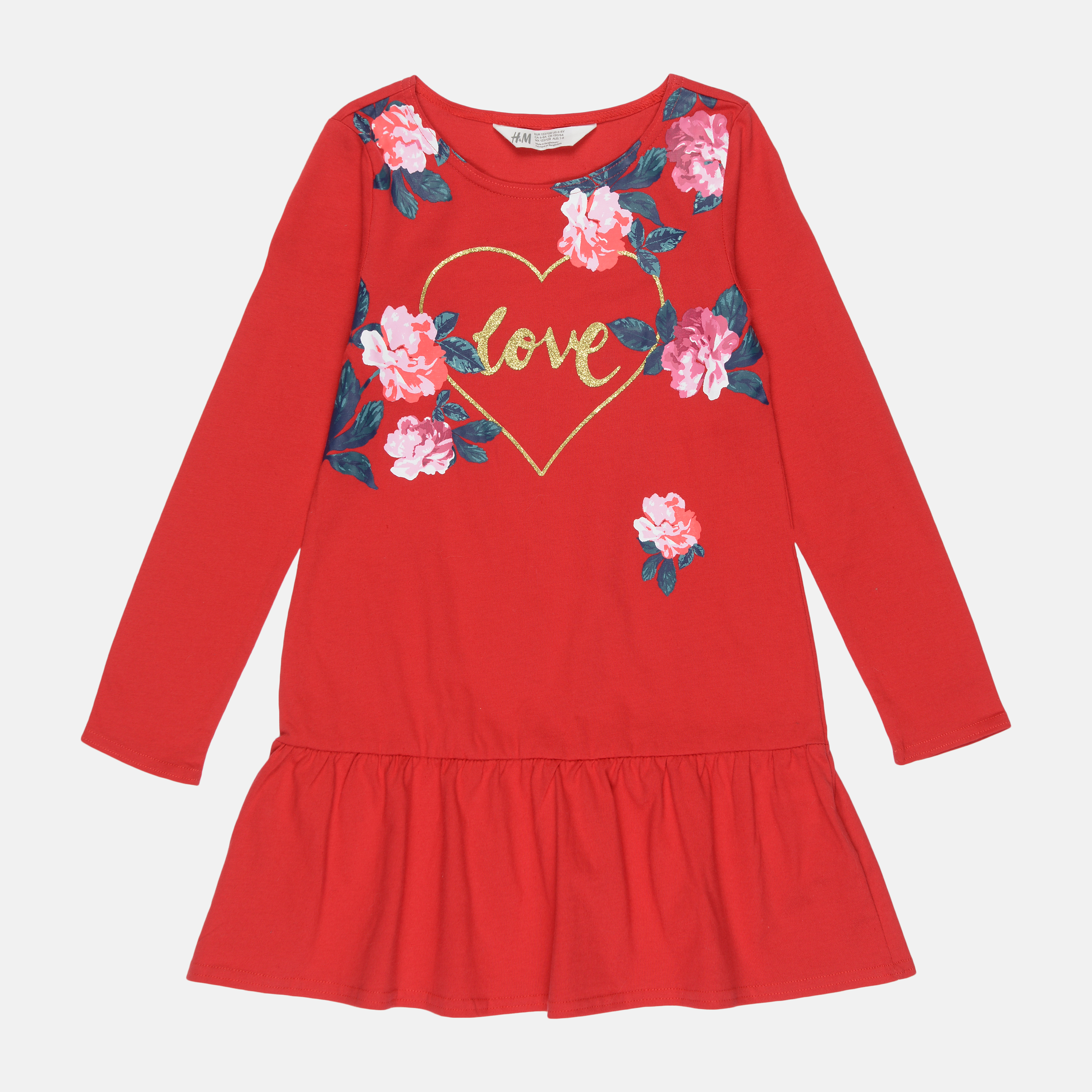 

Сарафан H&M 2502-6521138 122-128 см Красный с принтом
