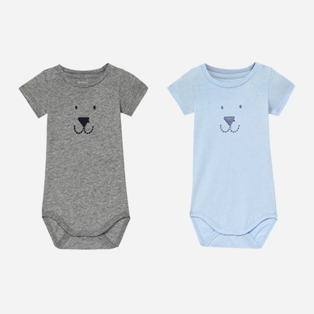 

Боди-футболка Name It NAM83067 68 см 2 шт Серый/Синий