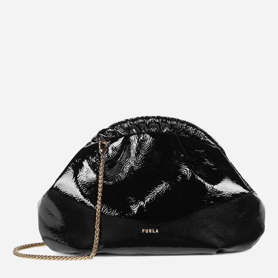 

Женская кожаная сумка Furla Evening S Clutch - Naplack Черная