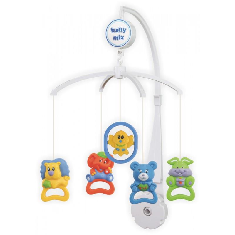 

Детский музыкальный мобыль игрушка механическая для кроватки, Зверюшки Baby Mix ,36х9,5х51,5 см.(SK/98001)