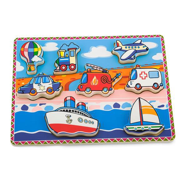 

Детская деревянная игрушка Viga Toys Рамка-вкладыш: Транспорт, разноцветный