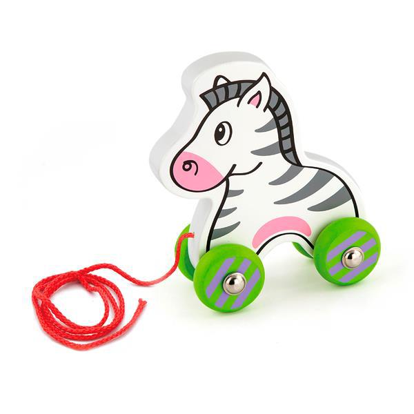 

Детская деревянная игрушка-каталка для прогулки "Зебра" Viga Toys, 20 х 20 х 7 см
