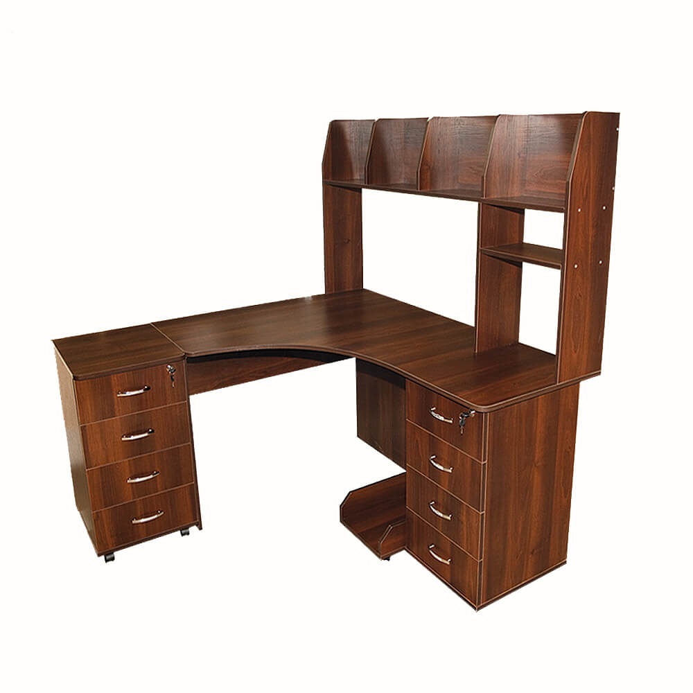 

Компьютерный стол Ника 9 Ника Мебель Орех болонья темный