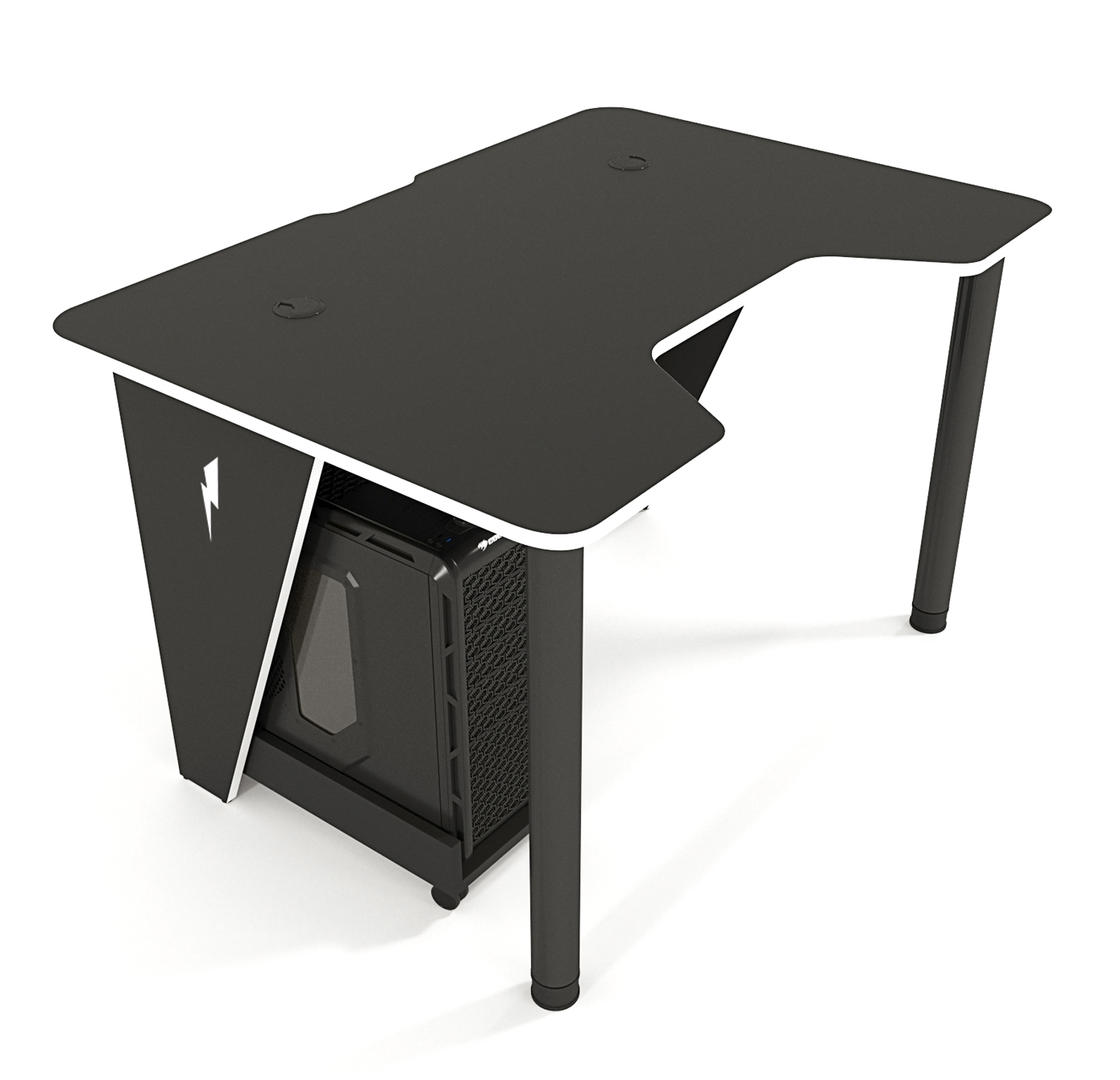 

Геймерский игровой стол ZEUS IVAR-1200 Черный + Белый