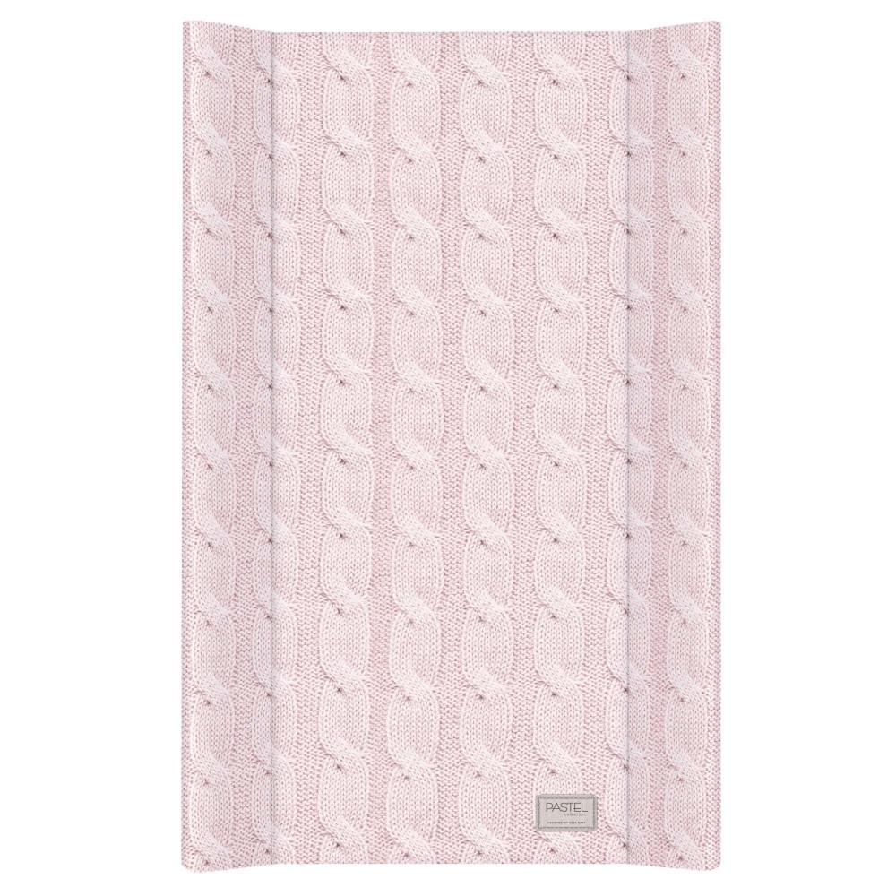 

Пеленальная доска для новорожденных на комод Ceba Baby Pastel Collectio0n Cable stitch 50х80 см., розовая