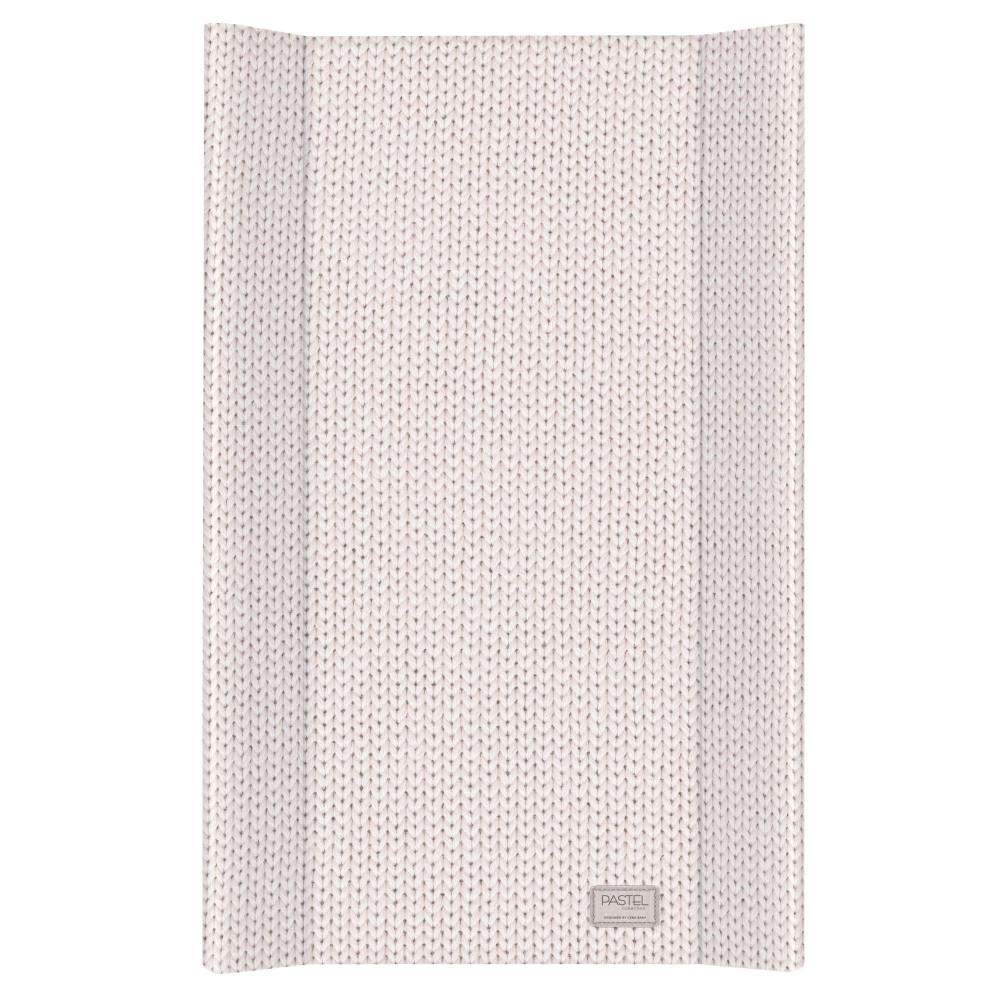 

Пеленальная доска с бортиками для новорожденных Ceba Baby Pastel Collection Cable rib 50х80 см, бежевая (9164)