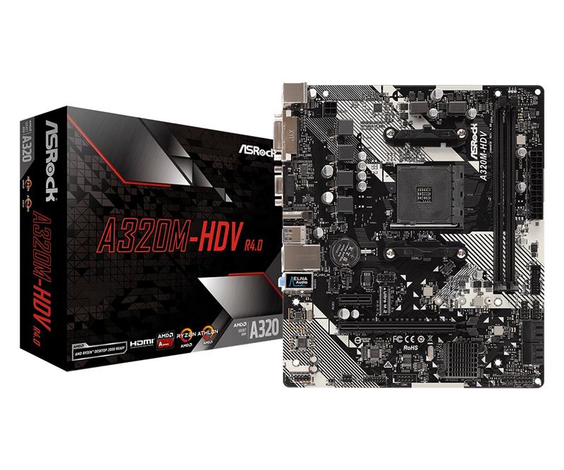 

Материнская плата ASRock A320M-HDV R4.0 Socket AM4