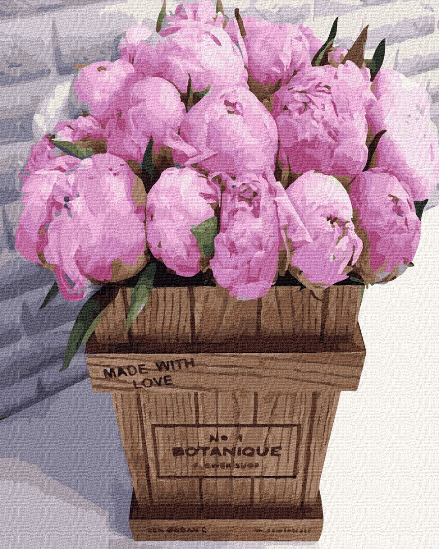 

Картина по номерам BrushMe GX36092 40*50 cм Букет розовых пионов