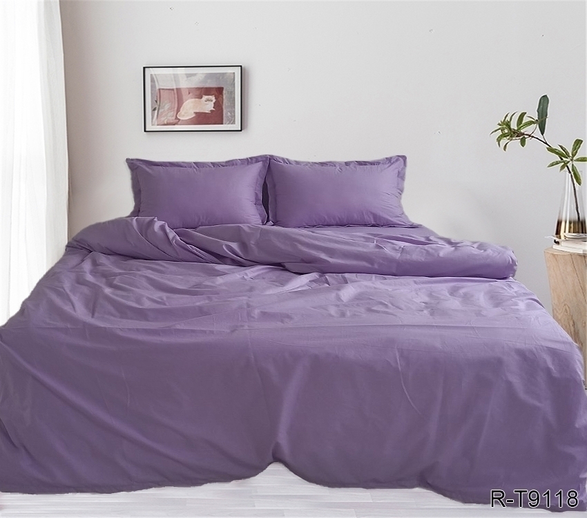 

Комплект постельного белья ТМ TAG хлопок на молнии евро Сиреневый R-T9118