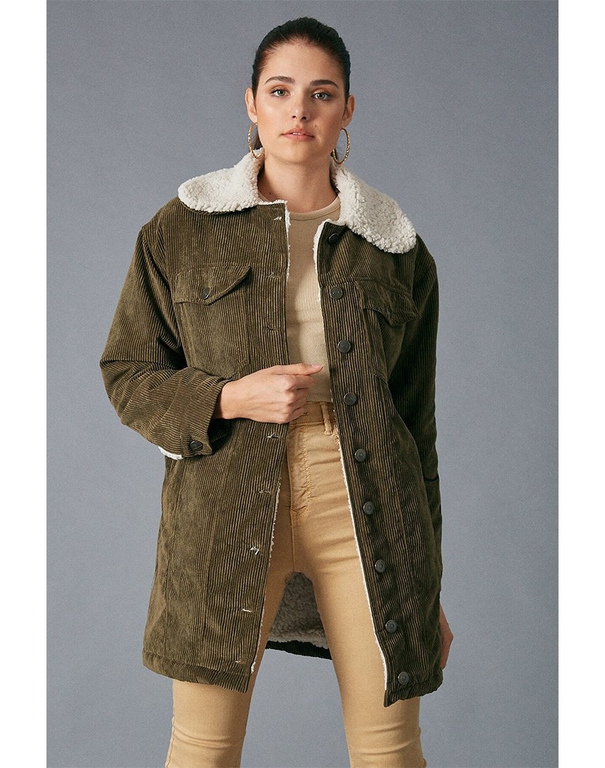 

Куртка Robin вельветовая на тёплой подкладке 42 (XL) хаки (D89306 haki)