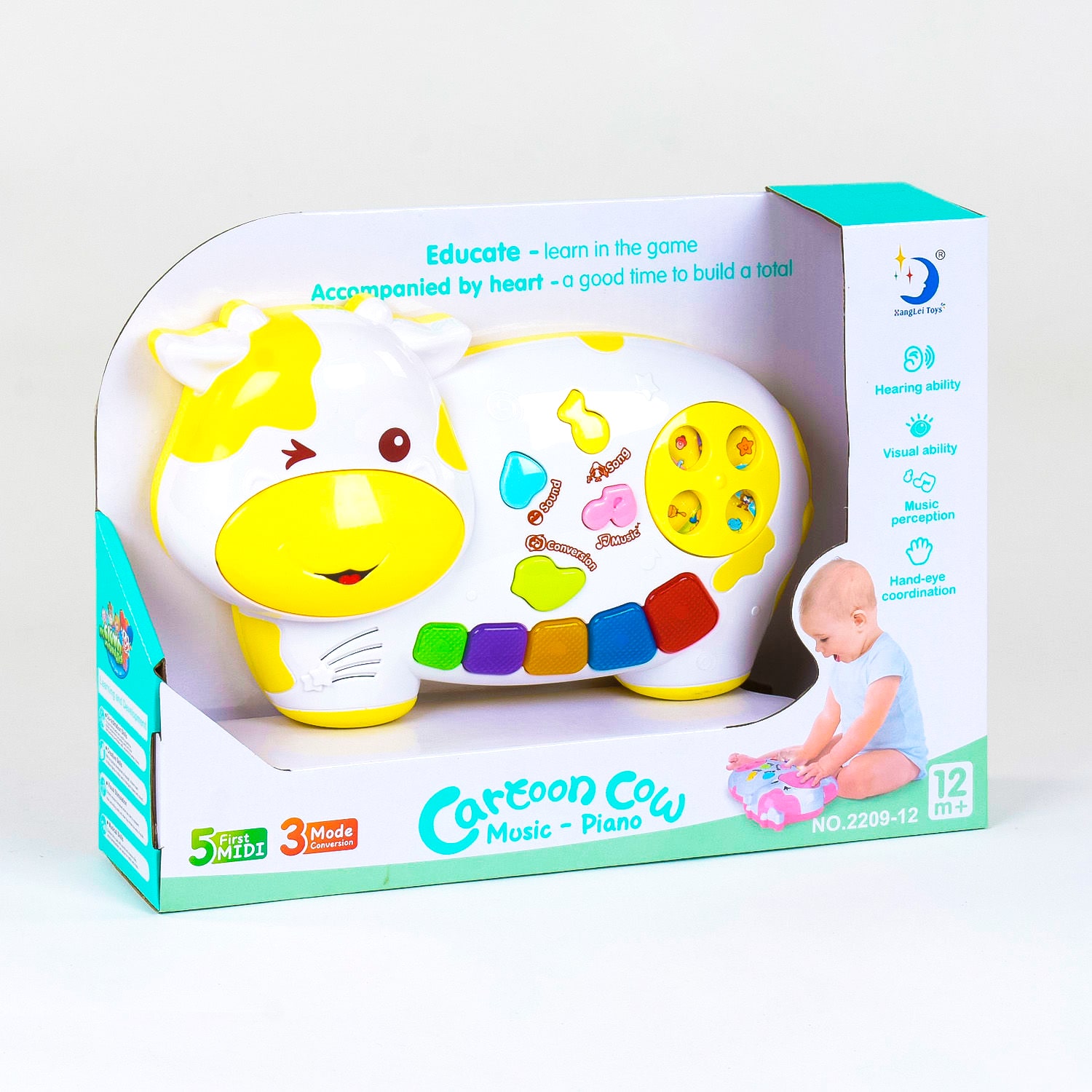 

Пианино Коровка Развивающая Игрушка Звуки Свет (2209-12)