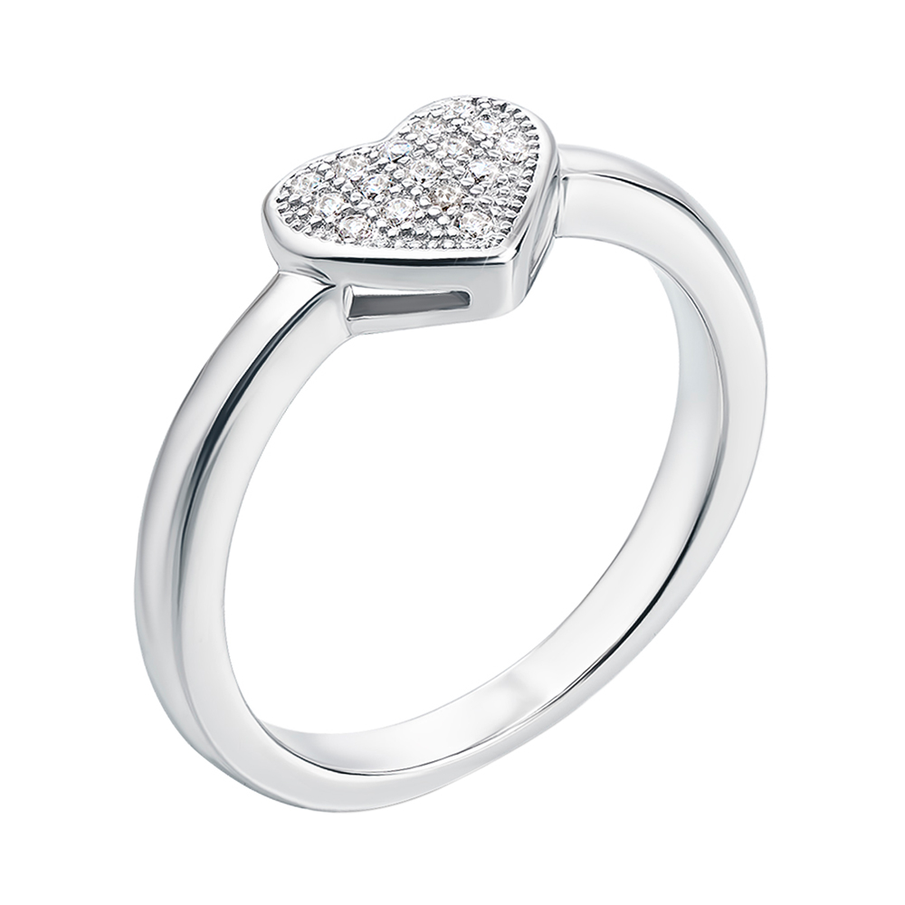 

Серебряное кольцо с фианитами 000146334 18.5 размера