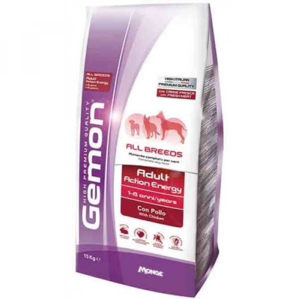 

Сухой корм GEMON DOG All breeds Action Energy Chicken 15 кг