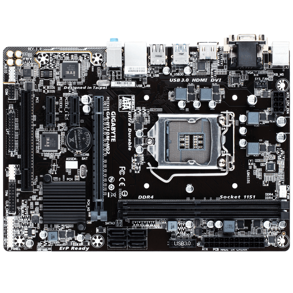 

Материнская плата Gigabyte B150-HD3P (s1151, Intel B150, PCI-Ex16) Б/У