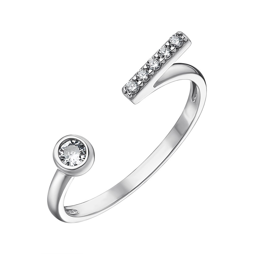 

Серебряное кольцо с фианитами 000148646 16 размера