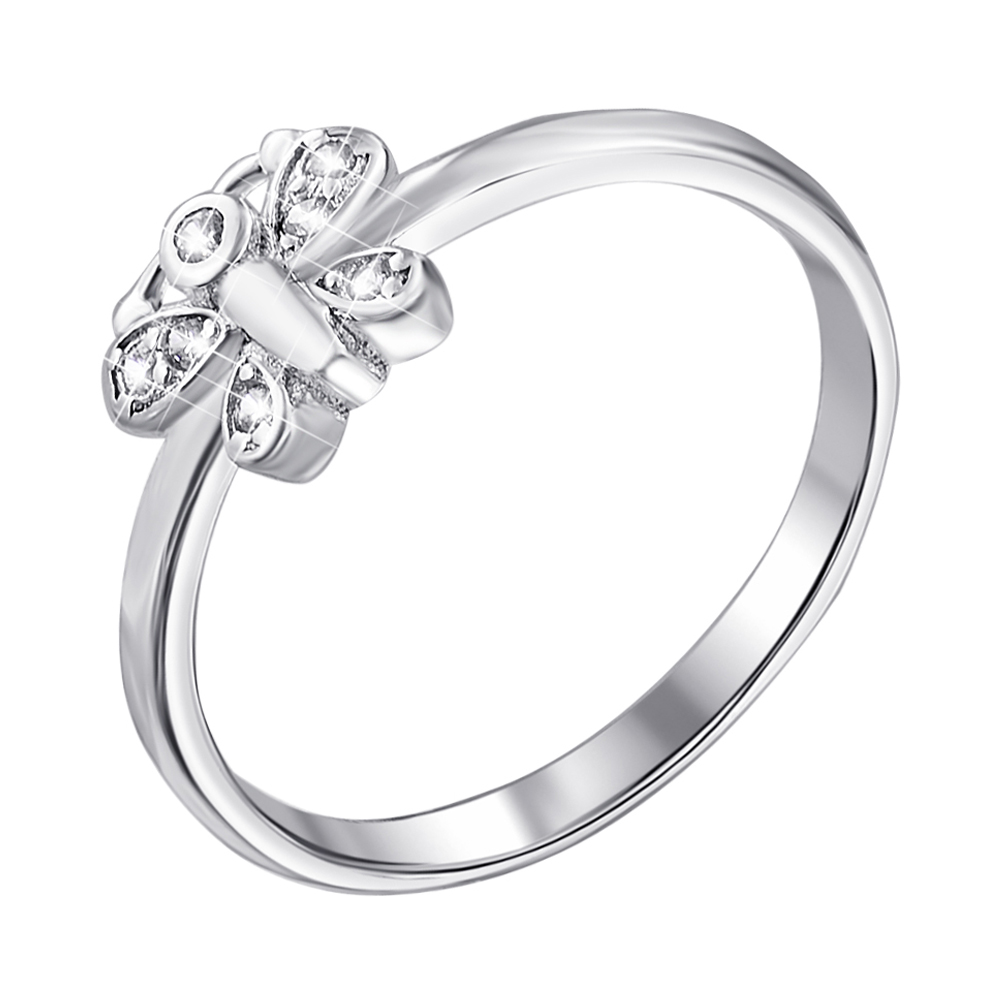 

Серебряное кольцо с фианитами 000125449 15.5 размера