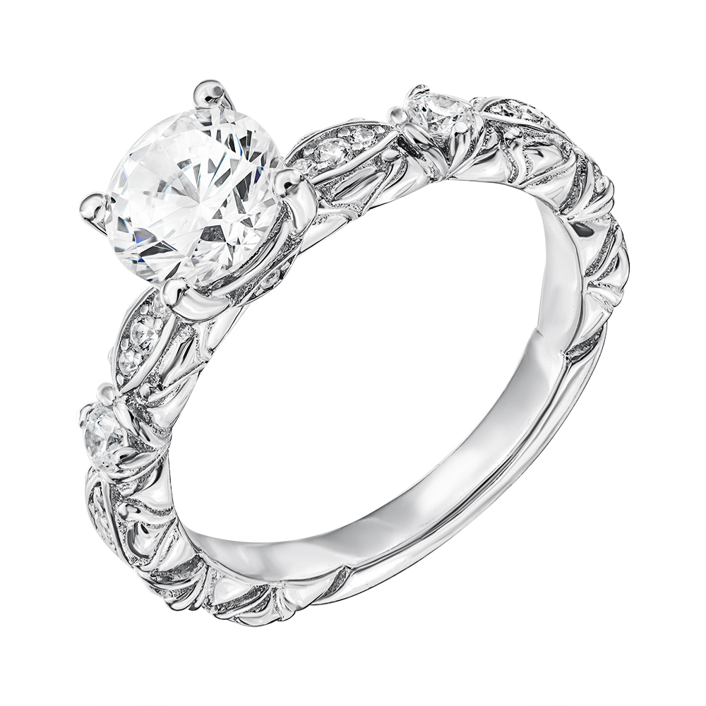 

Серебряное кольцо с фианитами 000133960 18 размера