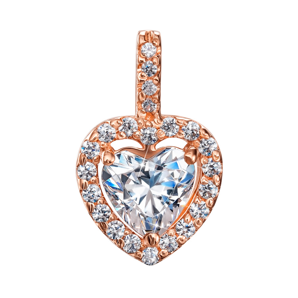 

Подвеска из красного золота с цирконием Swarovski 000122826