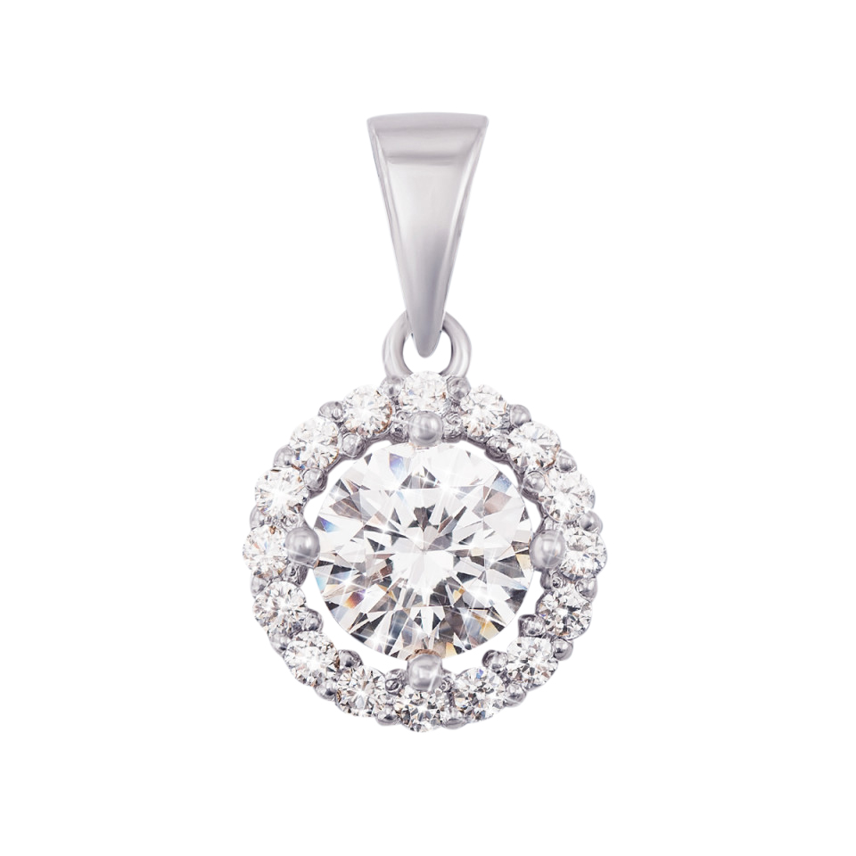 

Кулон из белого золота с кристаллами Swarovski 000132811
