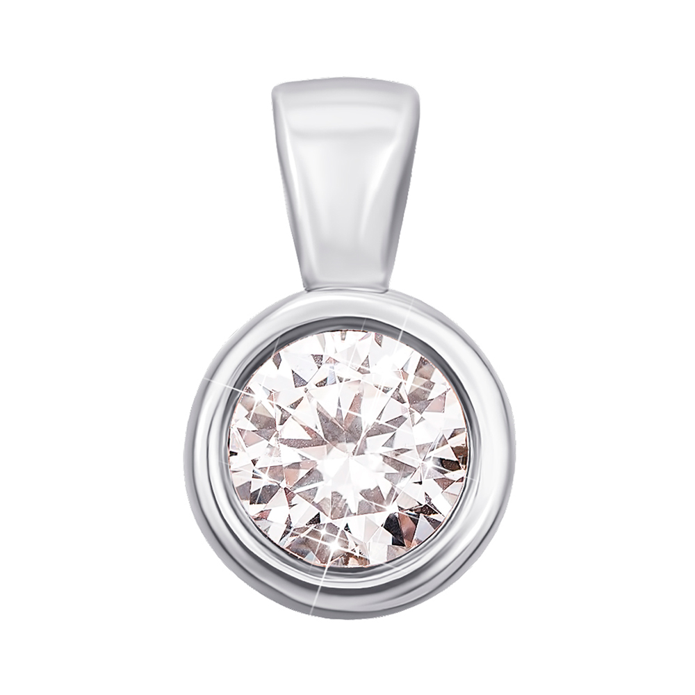 

Кулон из белого золота с кристаллом Swarovski 000133277