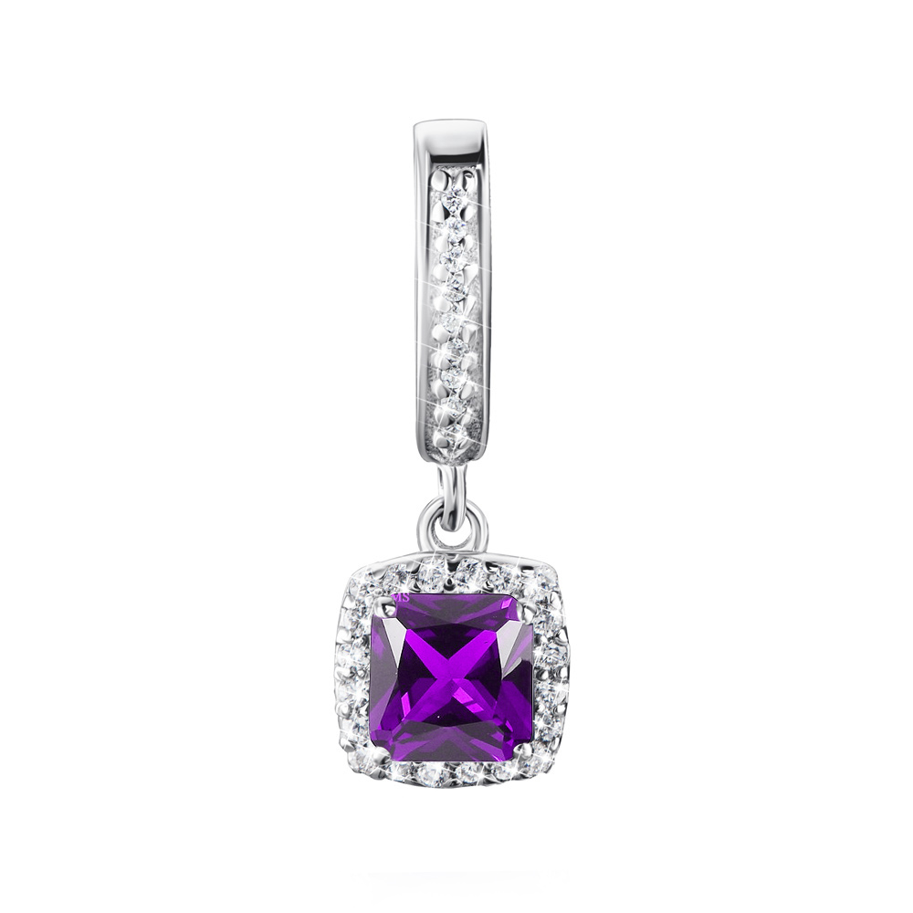 

Серебряный кулон с аметистом и фианитами 000135087