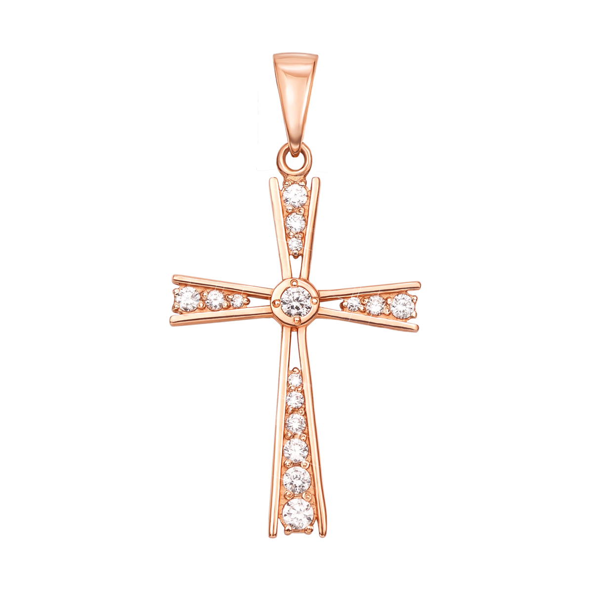 

Декоративный крестик из красного золота с кристаллами Swarovski 000133535