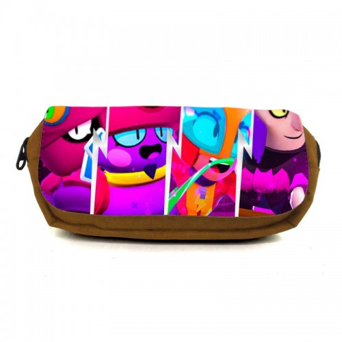 

Школьный пенал Бравл Старс органайзер универсальный (Brawl Stars - 0038) оранжевый