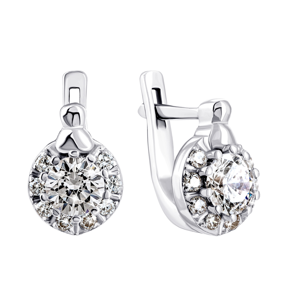 

Серебряные серьги с фианитами 2242/1р-CZ