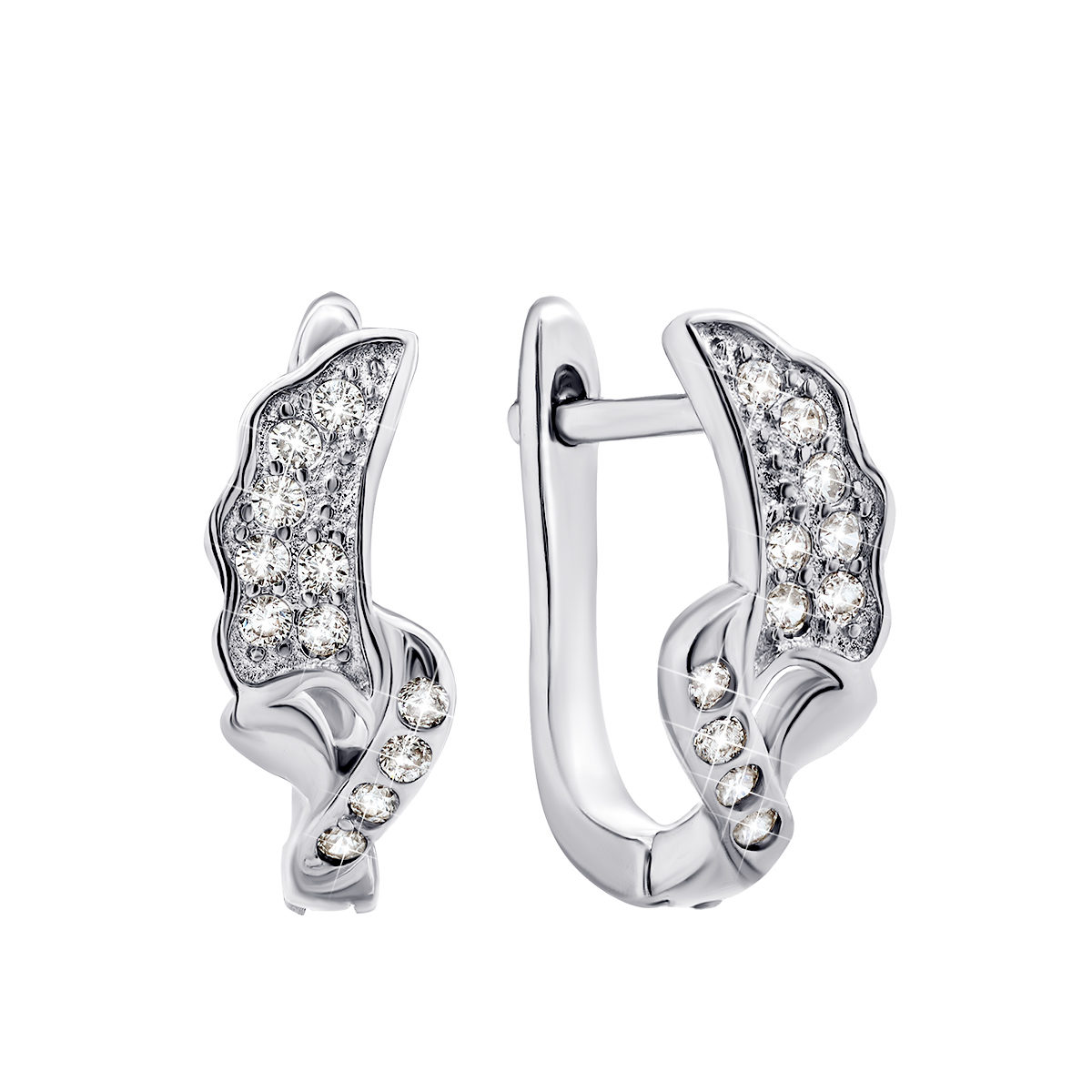 

Серебряные серьги с фианитами 1EA30263