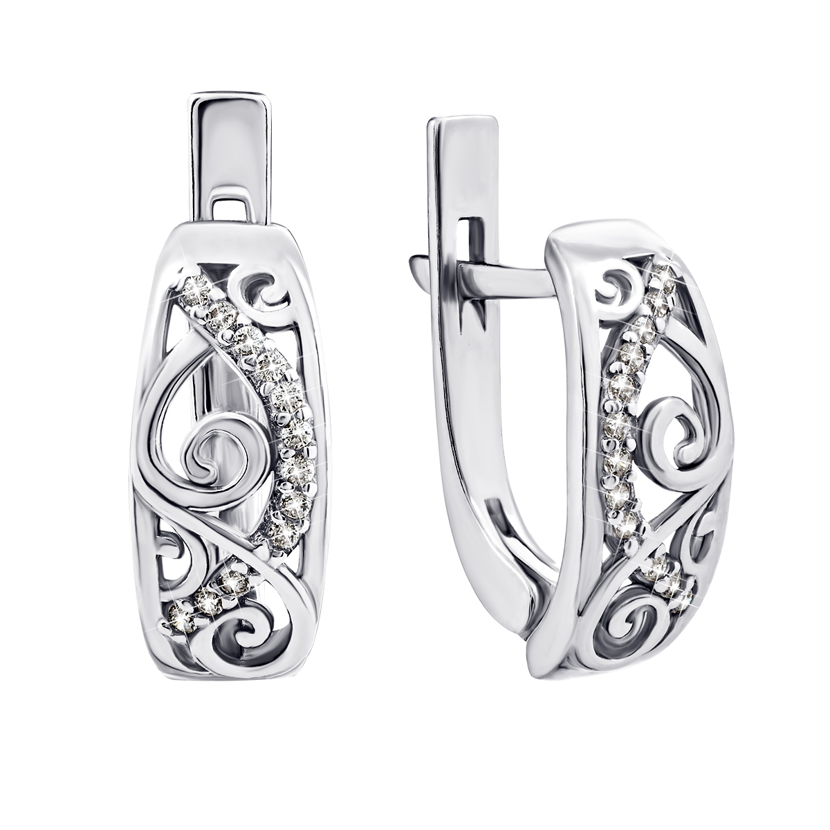 

Серебряные серьги с фианитами 2812/9р-CZ