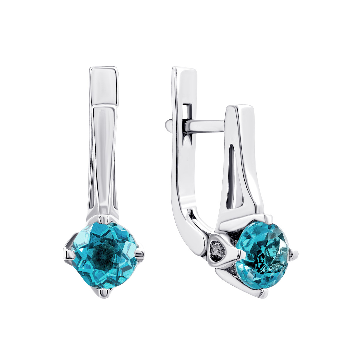 

Серебряные серьги с топазом swiss 2342/9р-TSWB