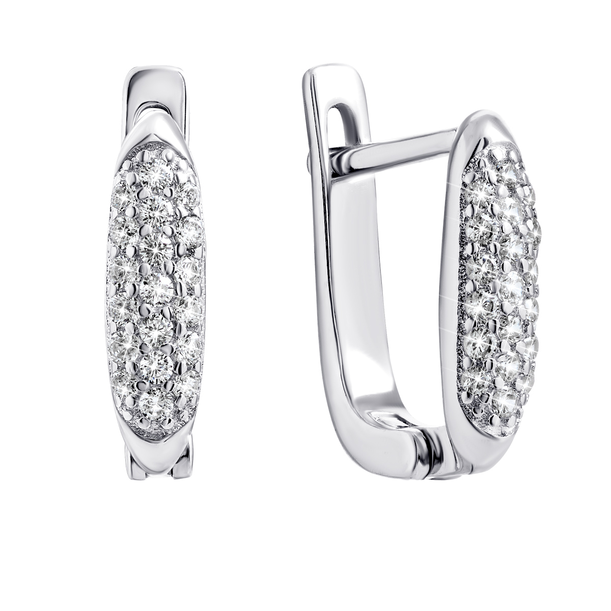 

Серебряные серьги с фианитами SE2366