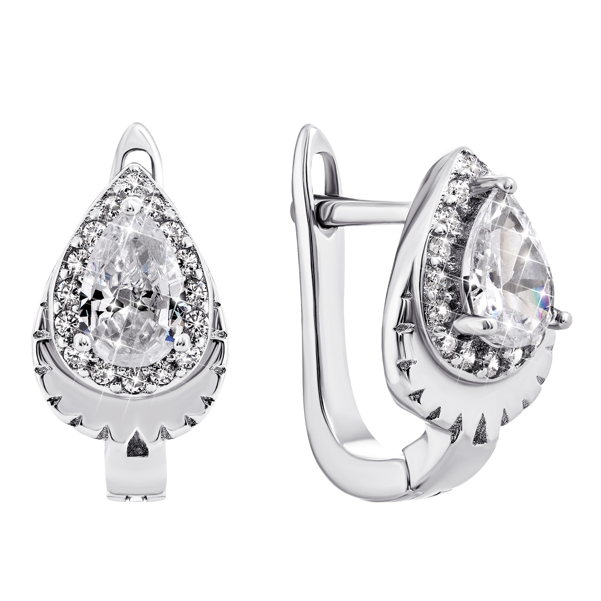 

Серебряные серьги с фианитами SE1629