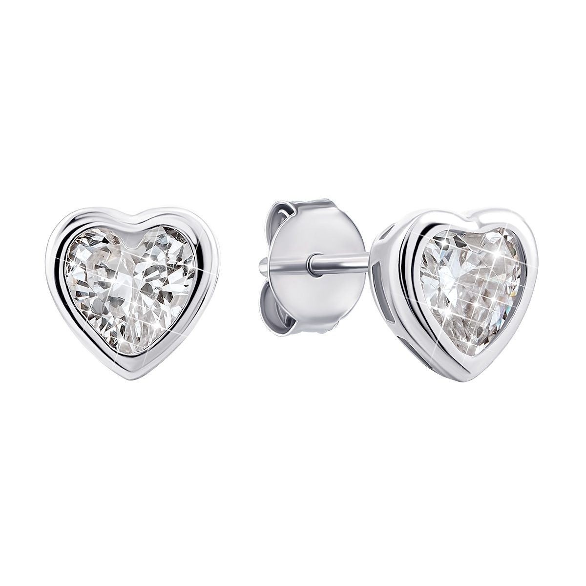 

Серебряные пуссеты Сердце с фианитом 1EA92782