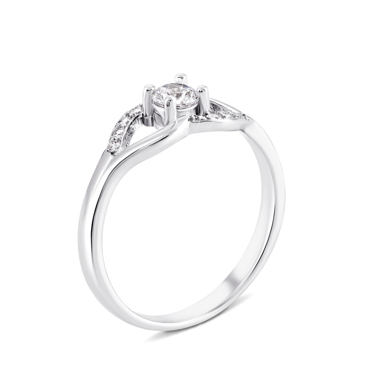

Серебряное кольцо с фианитами 17.5 размер SD15646