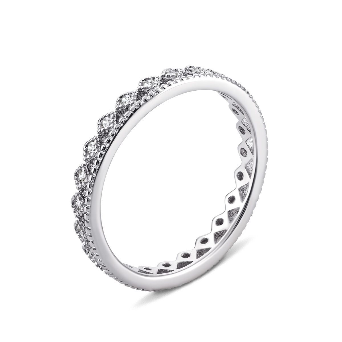 

Серебряное кольцо с фианитами 16.5 размер GR2121