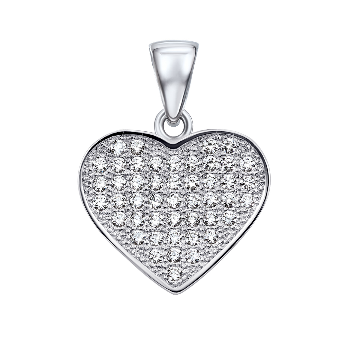 

Серебряная подвеска Сердце с фианитами PPS1594