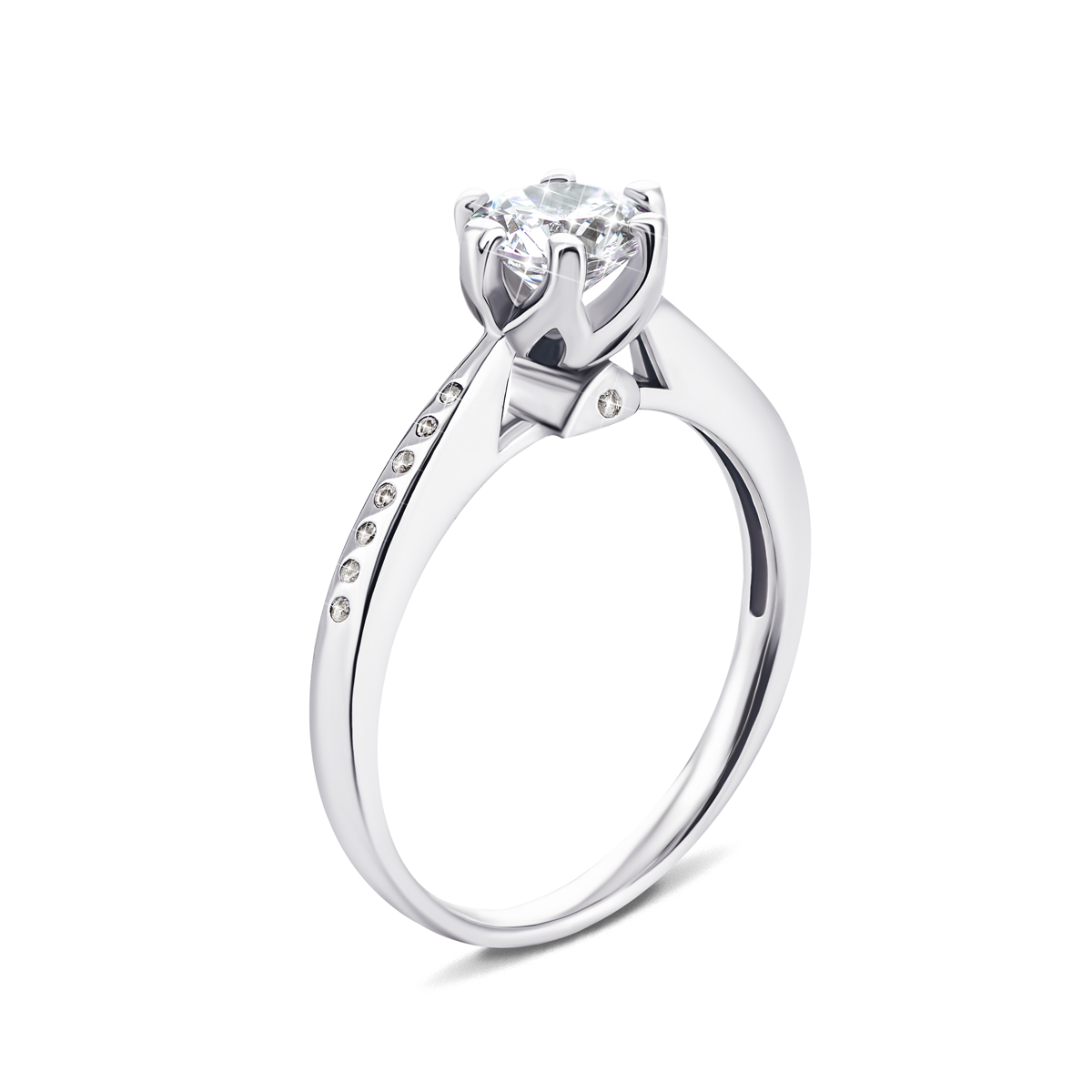 

Серебряное кольцо с фианитами 17.5 размер 1RI58757