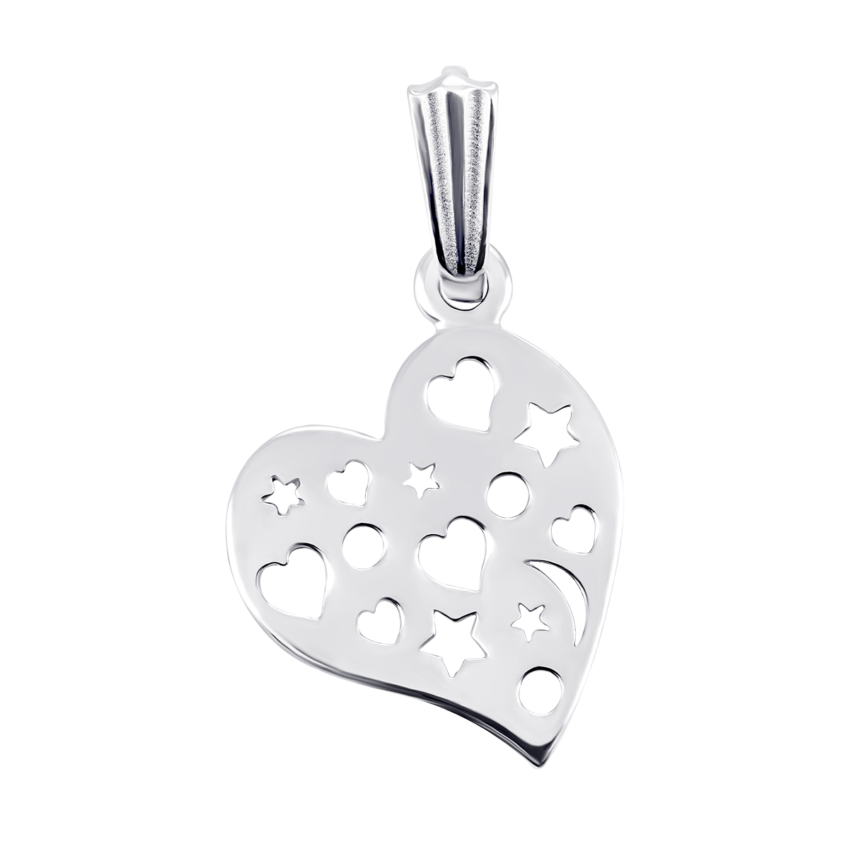 

Серебряная подвеска Сердце 073П.Rh