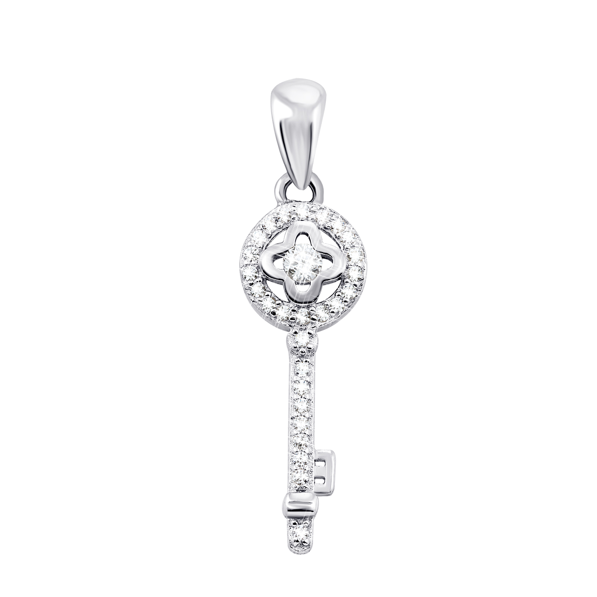

Серебряная подвеска Ключик с фианитами TP077807