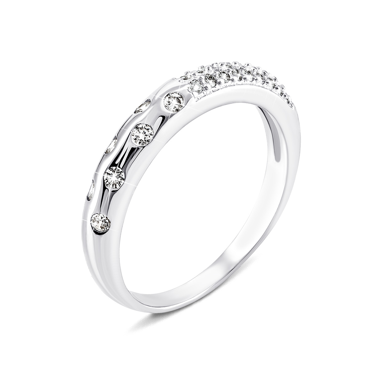 

Серебряное кольцо с фианитами 16 размер 1RI56772-R
