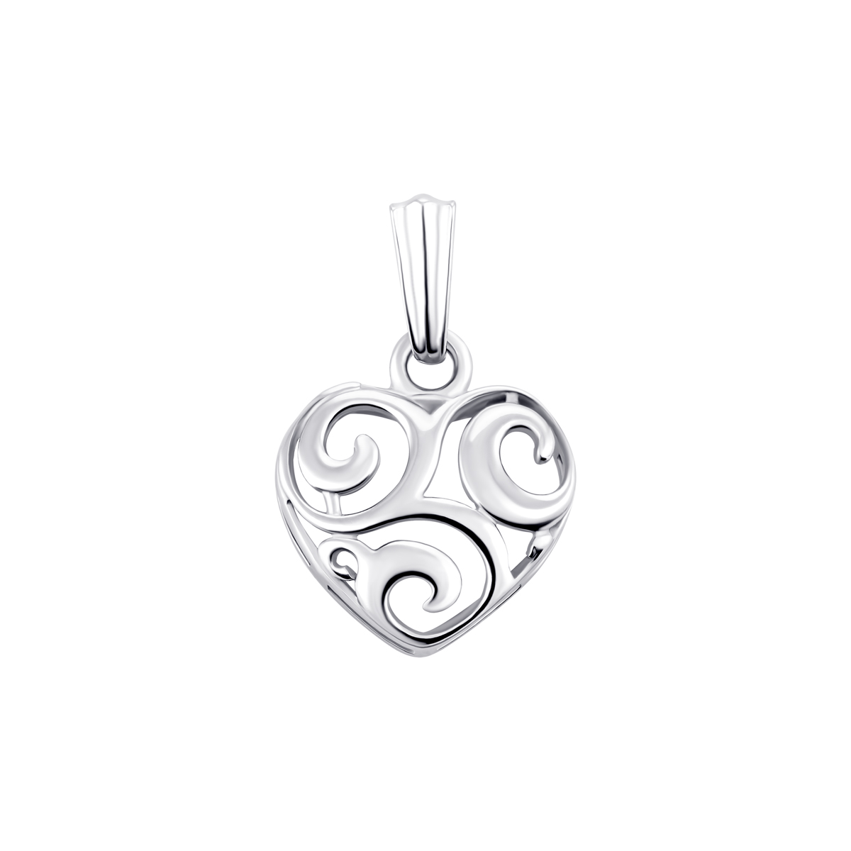 

Серебряная подвеска Сердце 090П.Rh