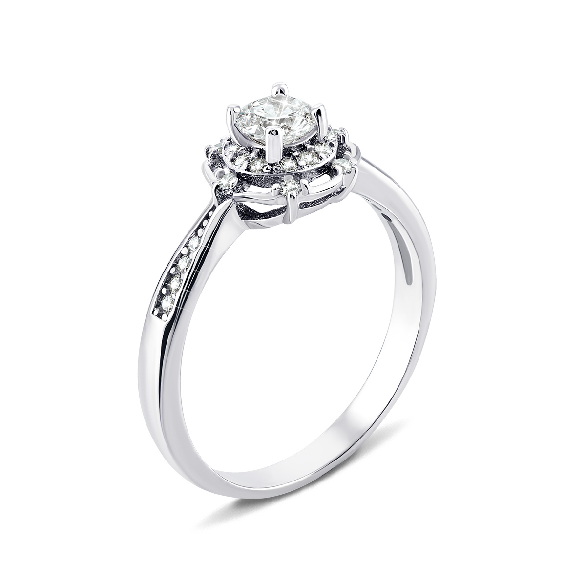 

Серебряное кольцо с фианитами 17.5 размер 1RI62635