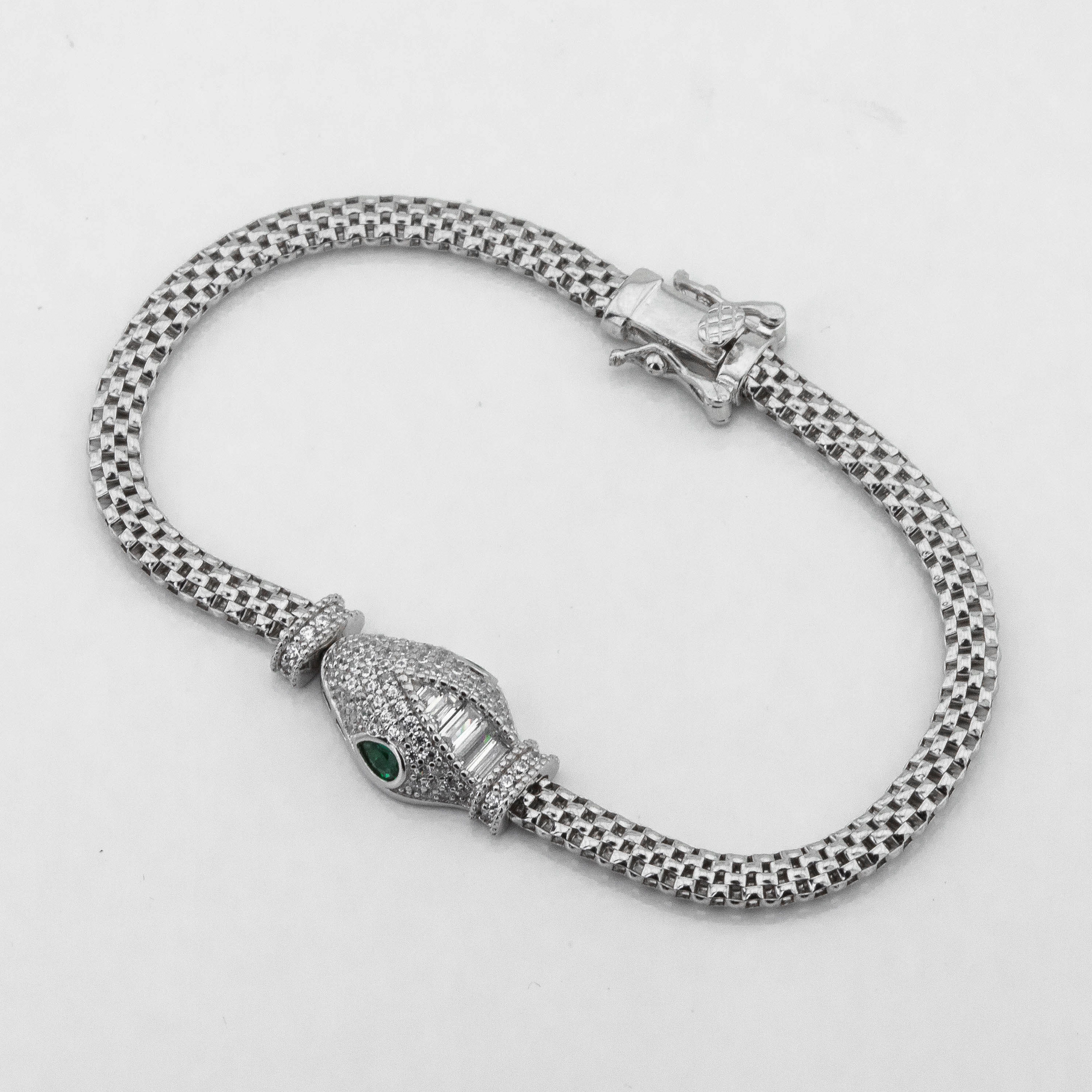 

Серебряный браслет Змея b15858 Диамант