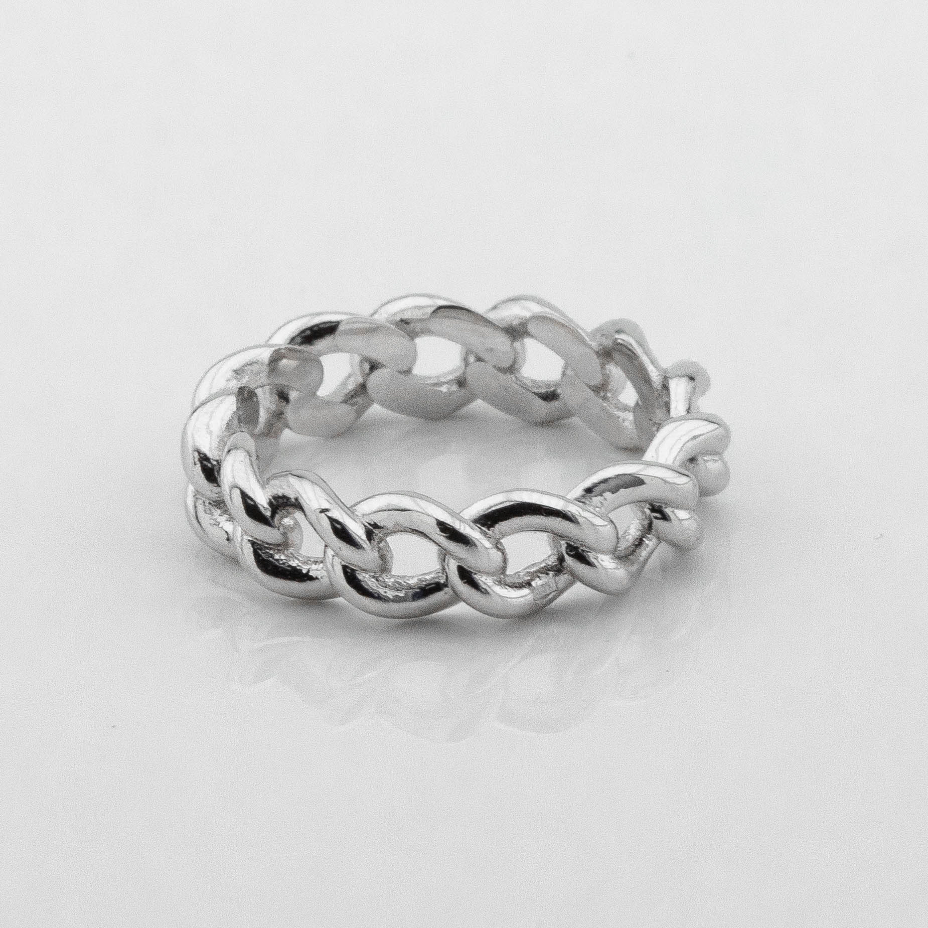 

Серебряное кольцо Цепь K111759 Диамант, 17 размер