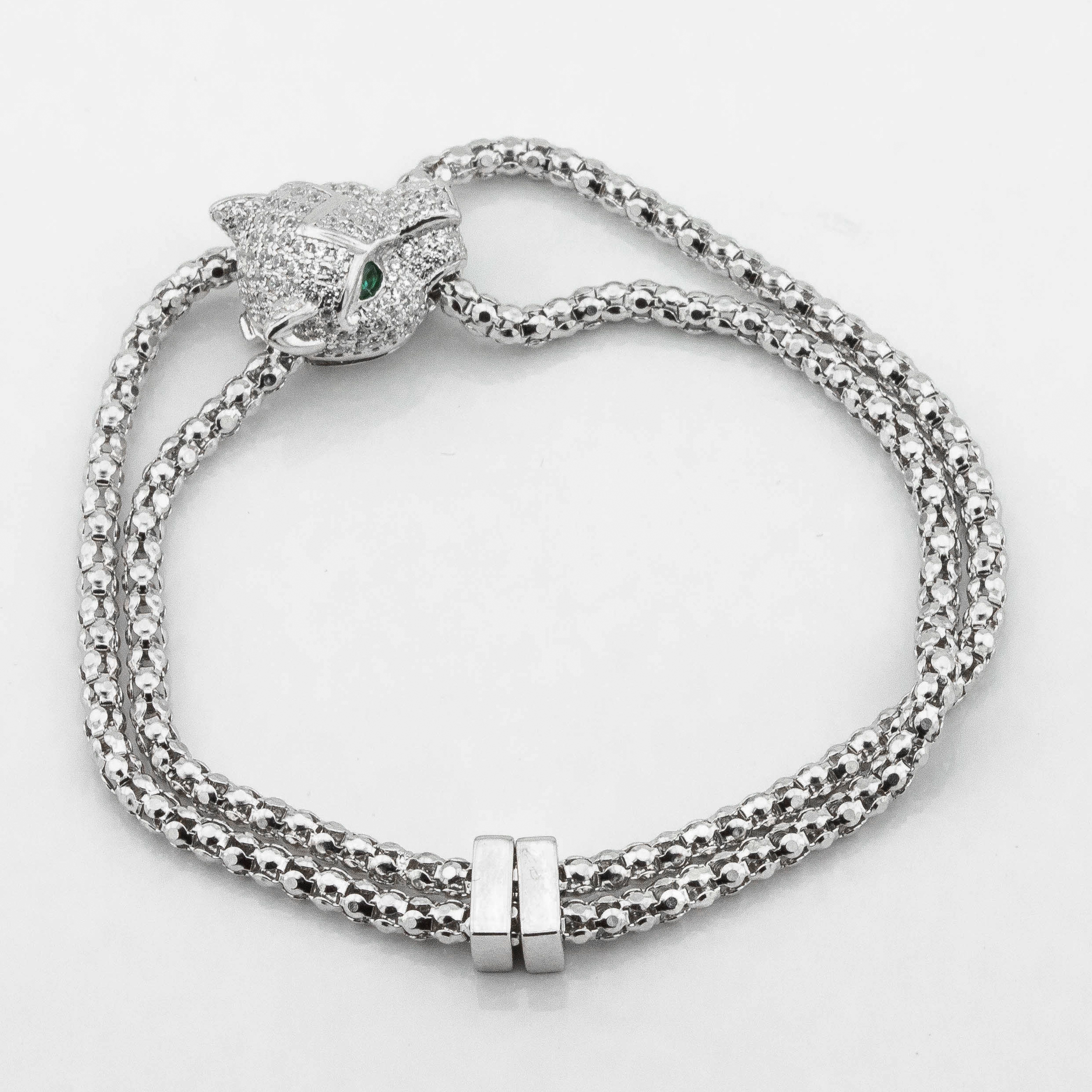 

Серебряный браслет Пантера b15855 Диамант