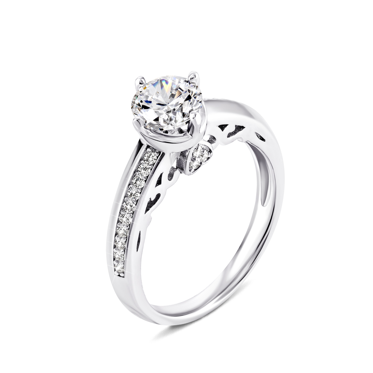 

Серебряное кольцо с фианитами 15.5 размер 1RI59067-R