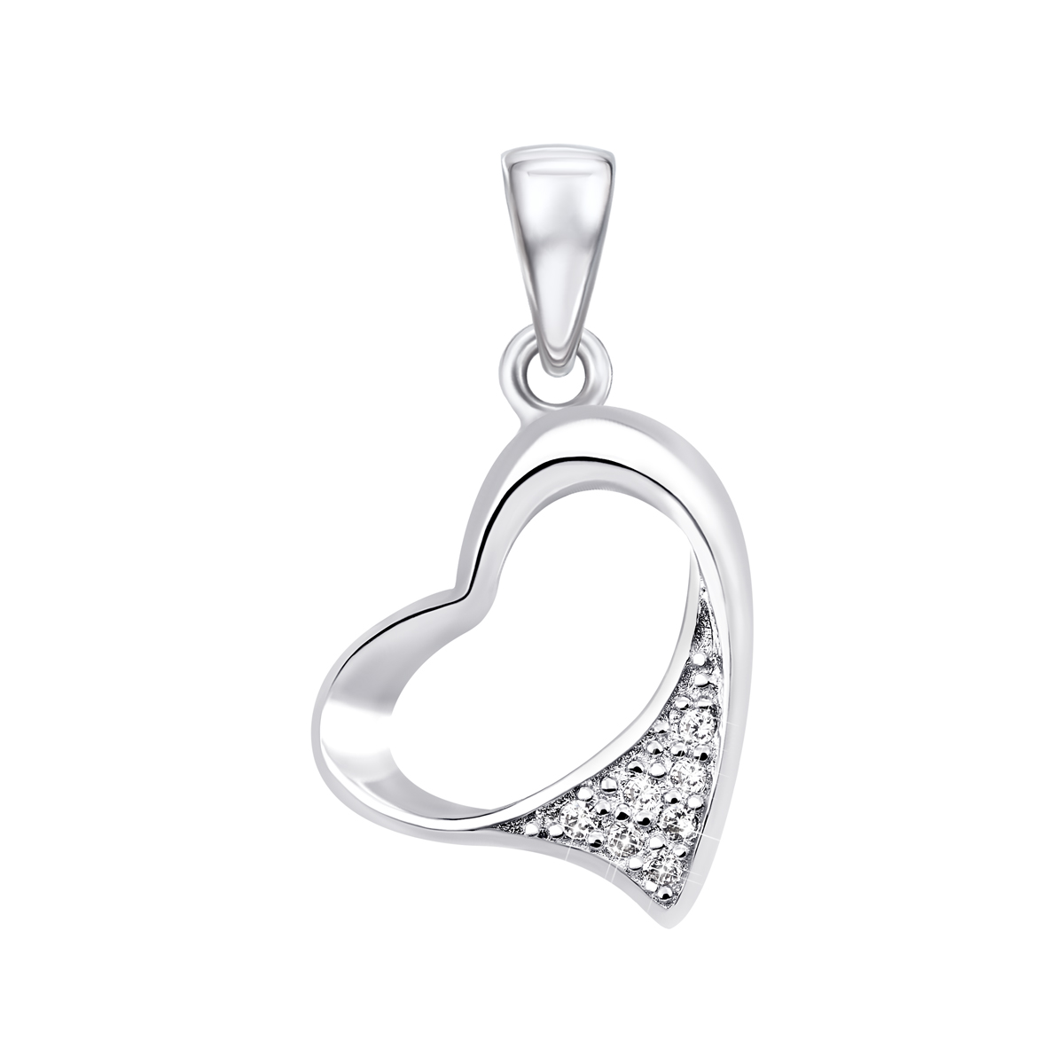

Серебряная подвеска Сердце с фианитами MDC-291