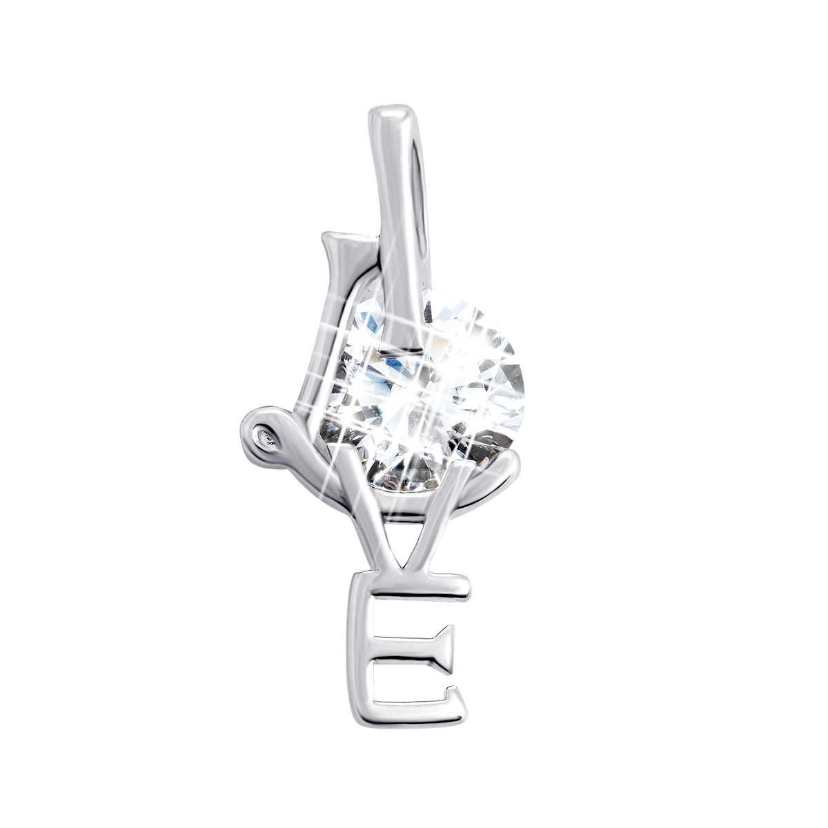 

Серебряная подвеска I Love с фианитами PE38068
